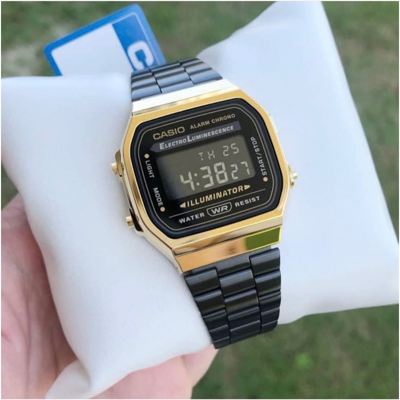 นาฬิกาของแท้ 100 %Casio Vintage รุ่น A168WEGB-1BDF