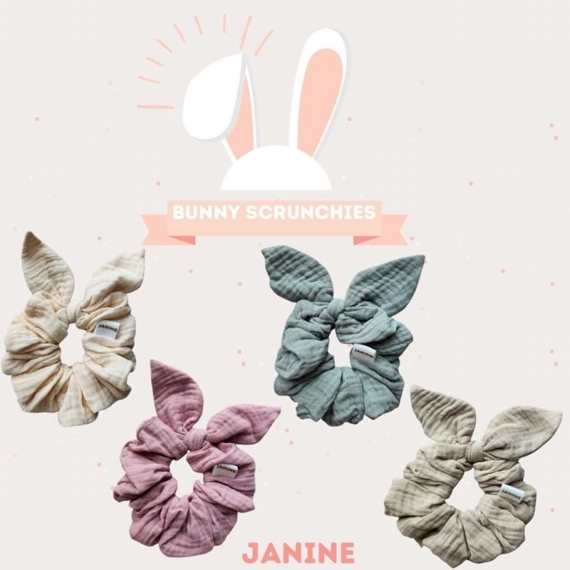 JANINE🌟 |Bunny🐇 Scrunchies🐇 ยางรัดผมheart-made cute🐰