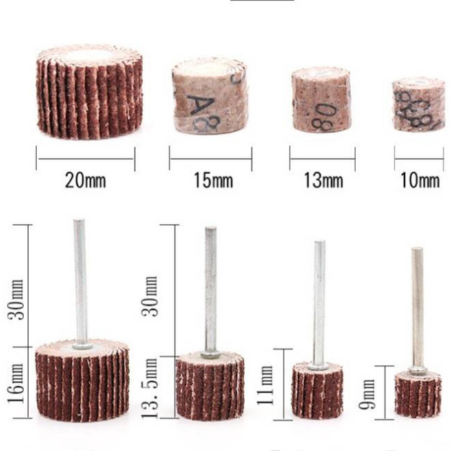ลูกขัดทรายซ้อนสำหรับแกน 3 มิล มีหลายขนาดให้เลือก 8 ,10 , 12 , 15 , 20 มม. #80,120,180,240,320,400,600 ส่งจากไทย! - รูปที่ 2