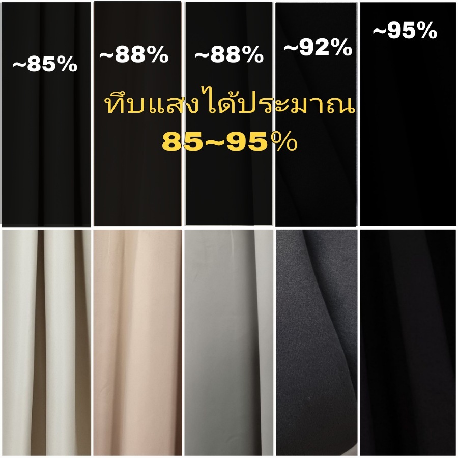 Cosoo ผ้าม่านทึบกันแสง กันร้อน UV99% ม่านประตู ผ้าม่านหน้าต่าง กันแอร์ได้ เนื้อผ้าสวย สินค้าพร้อมส่งทันที พร้อมใช้งาน รูปที่ 2