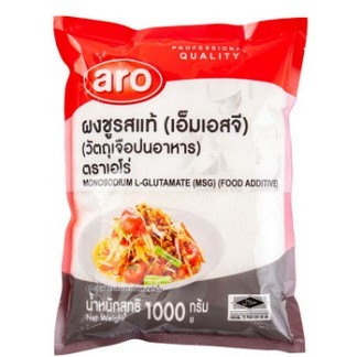 เอโร่ ผงชูรสแท้ เอ็มเอสจี ขนาด 1000 กรัม /ARO Monosodium Glutamate 1000g