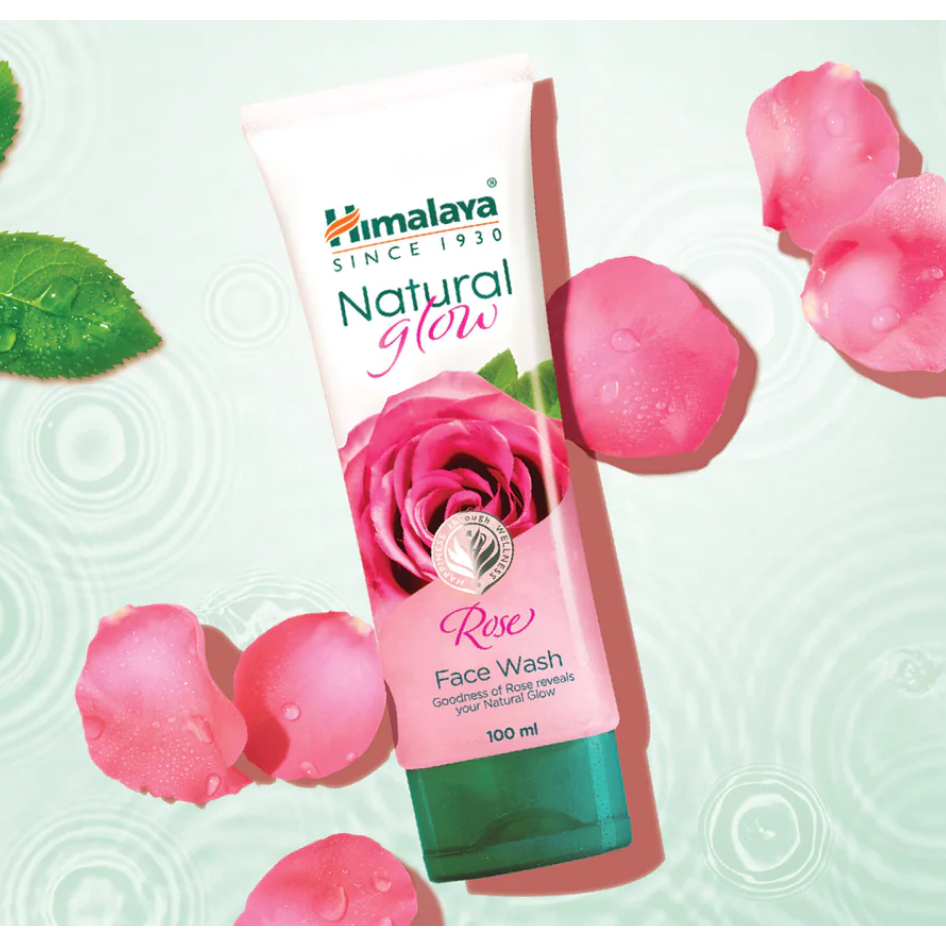 Himalaya Natural Glow Rose Face Wash 50 ml  หิมาลายาเจลล้างหน้ากุหลาบ 50 มล