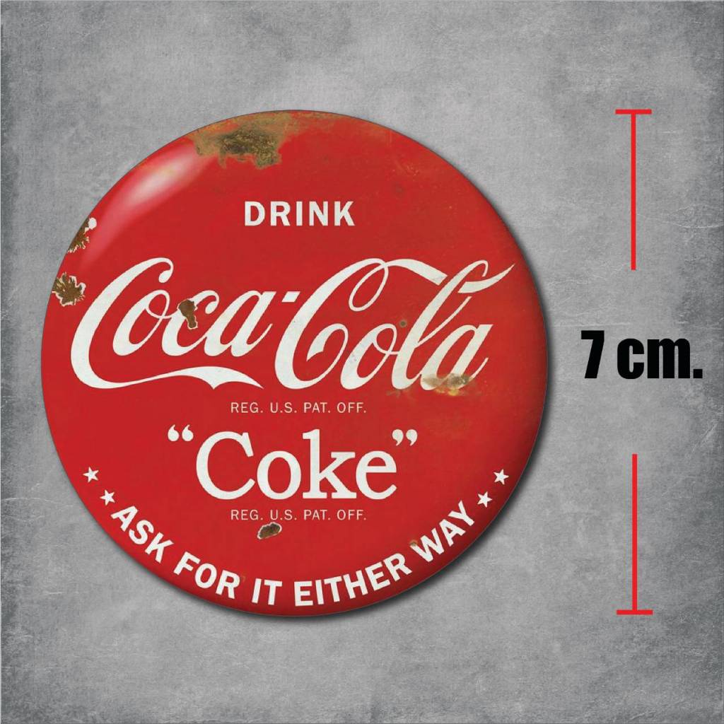 sticker pvc COKE ASK FOR IT EITHER WAY สติกเกอร์ โค้ก งานออฟเซ็ทแท้ pvc กันน้ำ กันแดด