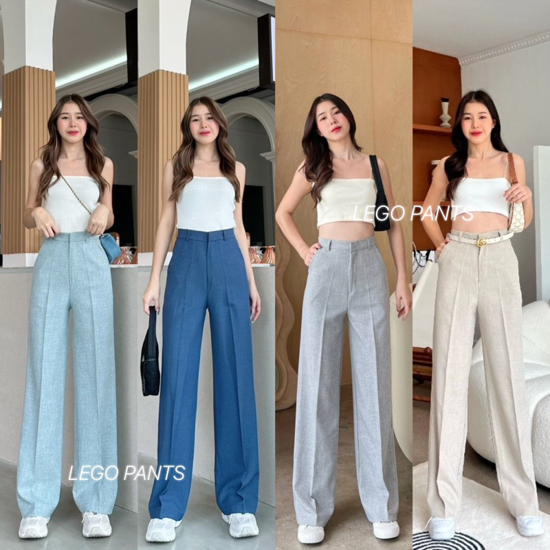 🧸กระบอกกลาง🎄เอวสูงตะขอหน้า มีกระเป๋ามีหูเข็มขัด ผ้าโควี่ ผ้านิ่มทิ้งตัวพรางหุ่น ทรงสวยเป็ะมีสต็อก(พร้อมส่งค่ะ)