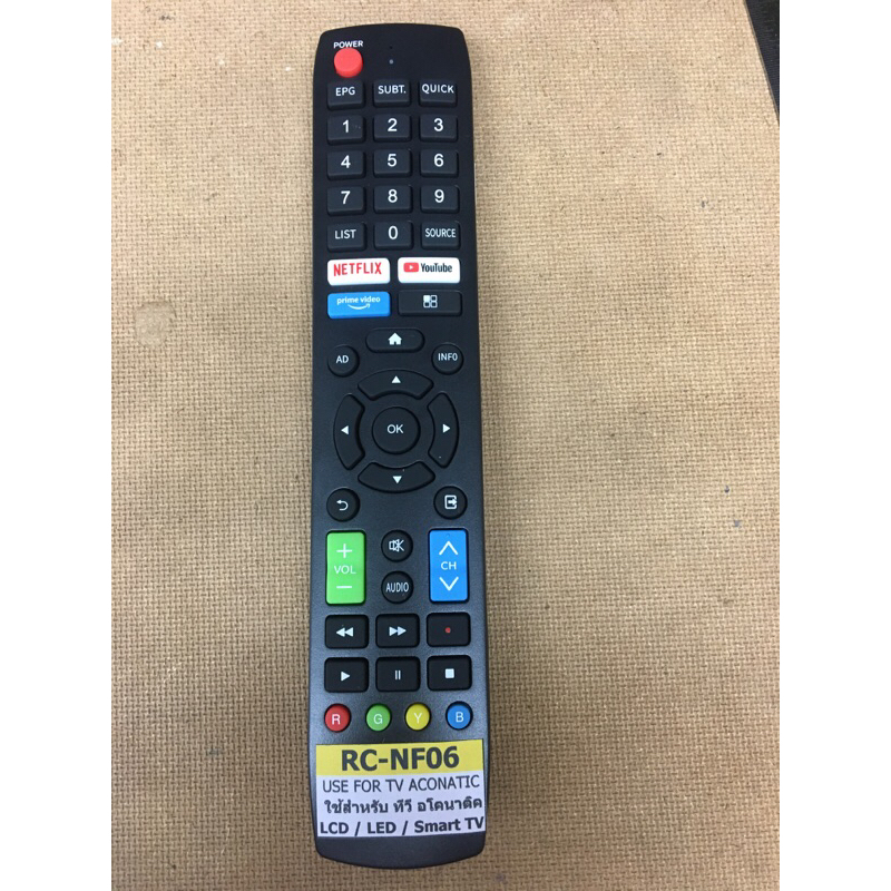 Remote tv Acconatic Rc-nf06 smart tv