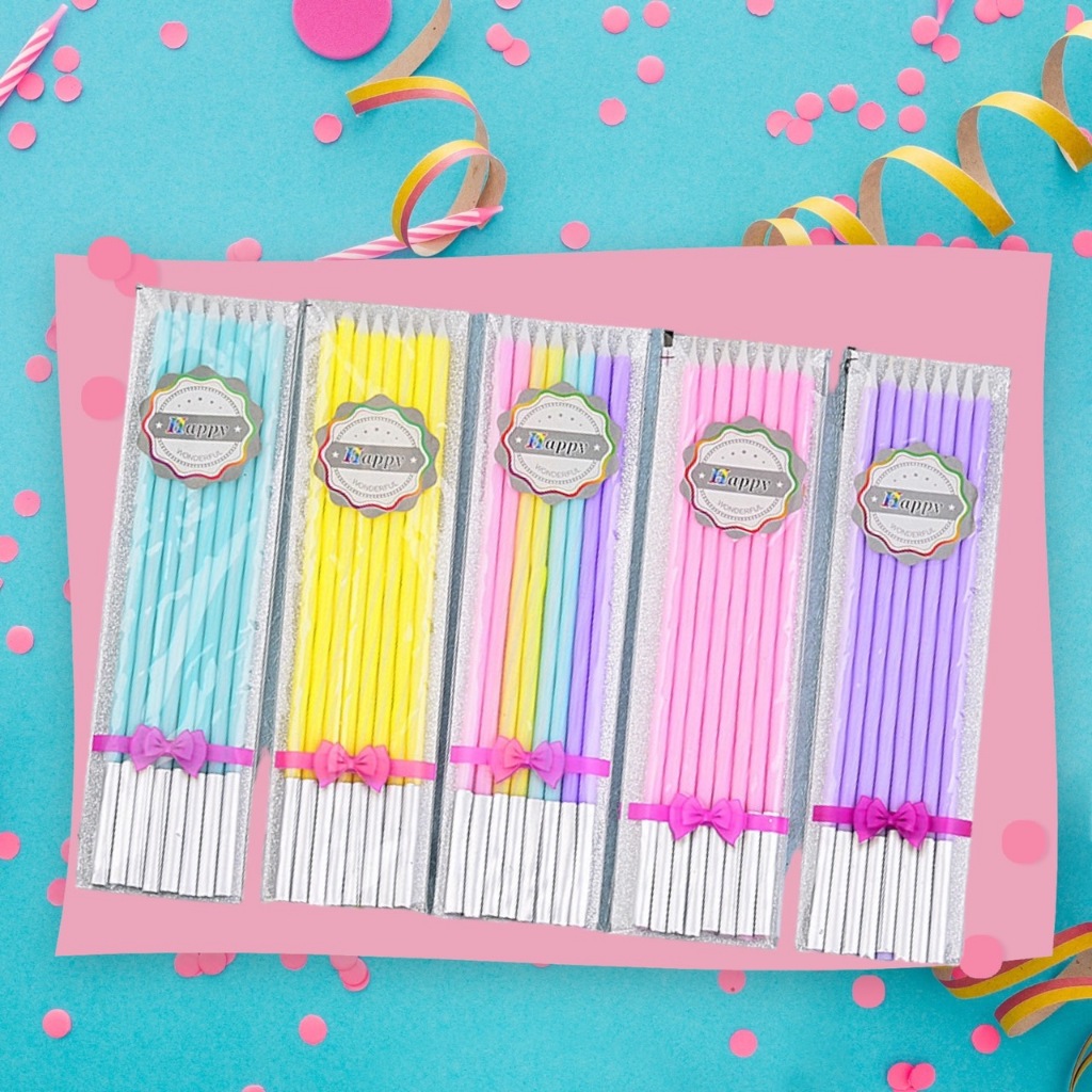 เทียนวันเกิดพาสเทล มี5สี (LN06)