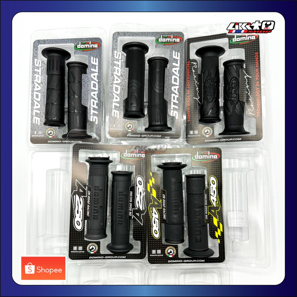 DOMINO แท้ปลอกแฮนด์โทนดำหลายแบบ(made in Italy)