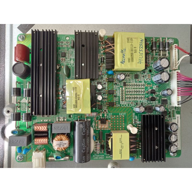 บอร์ด Power supply TV Aconatic 49US533AN ของถอดใช้งานได้