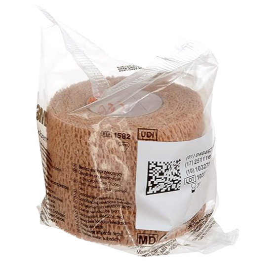 3M Coban Tape 2 นิ้วเทปผ้ายืด 5 หลา สีเนื้อ รุ่น 1582 เทปสำหรับทำแผล ชนิดยืดได้