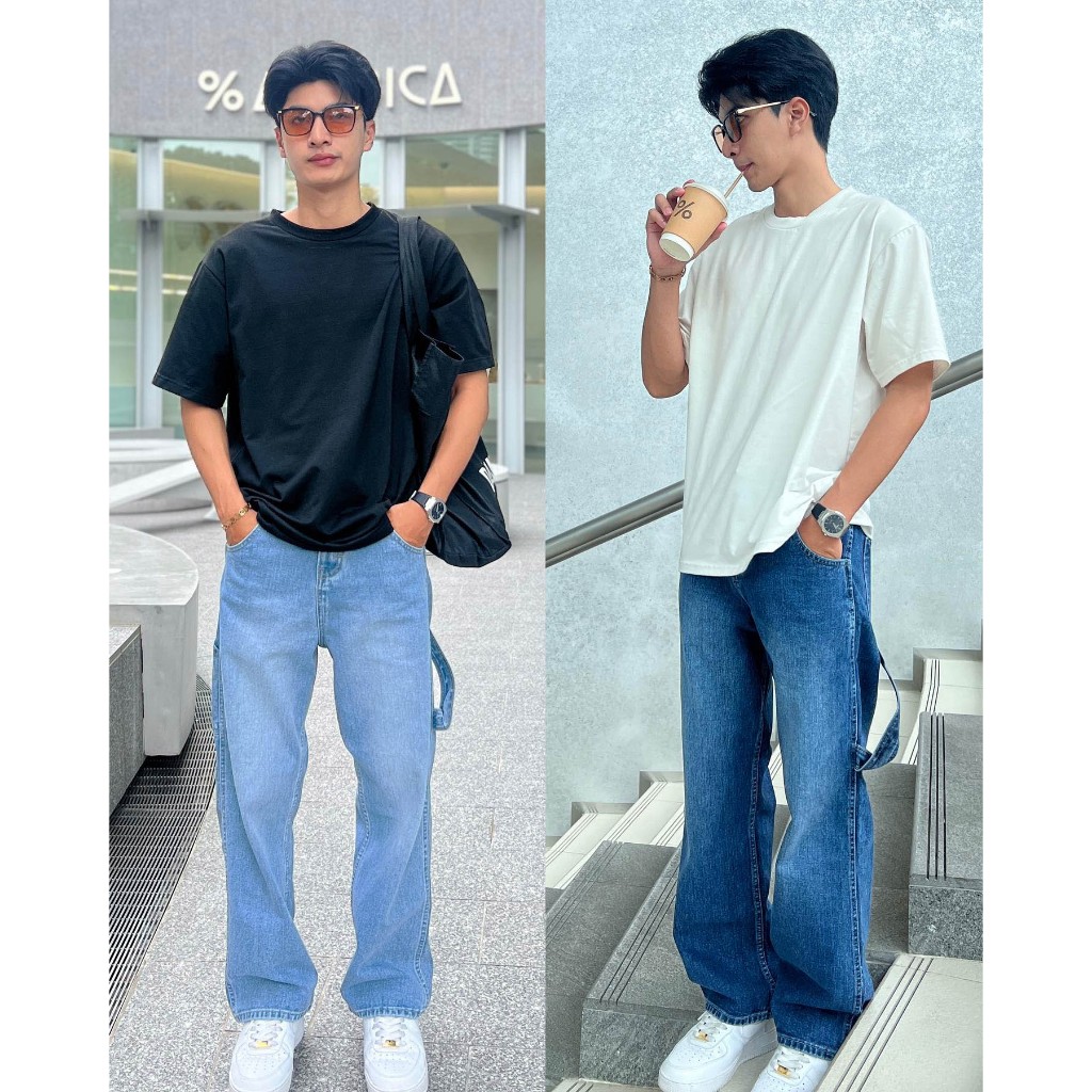 NAMEW Baggy Carpenter Jeans กางเกงยีนส์ทรงกระบอกขากว้าง 053