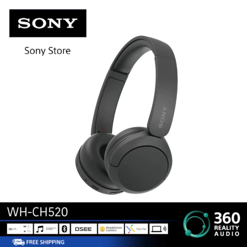 (Sony) ส่งต่อ หูฟัง Sony WH-CH520 เหมือนใหม่ ใช้ครั้งเดียว แบตทนมาก เสียงดี