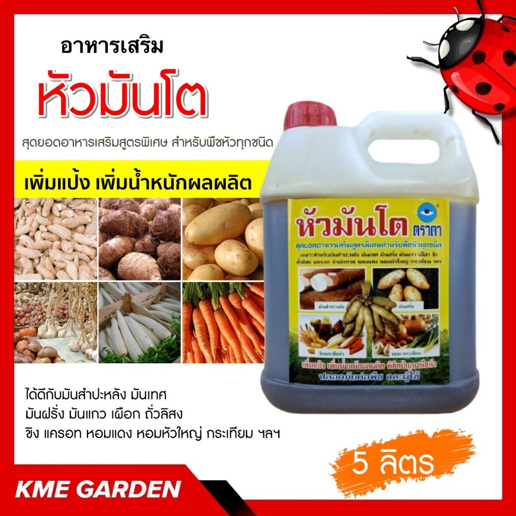 🍄อาหารเสริม🍄 หัวมันโต ขนาด 5 ลิตร มันหัวโต เร่งหัวมันโต ลงหัวโตดี มันสำปะหลัง หัวมันหวาน มันเทศ หอม กระเทียม ขิงข่า น้ำห