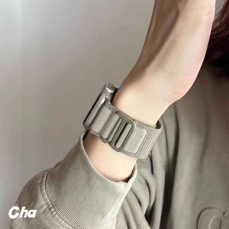 ผ้า six สายนาฬิกา smart watch ไนลอนสําหรับ Watch 11 10 9 8 ultra 7  6 5 4 3 2 สาย 38/41/44/45/46mm สายสําหรับแอปเปิ้ลวอช