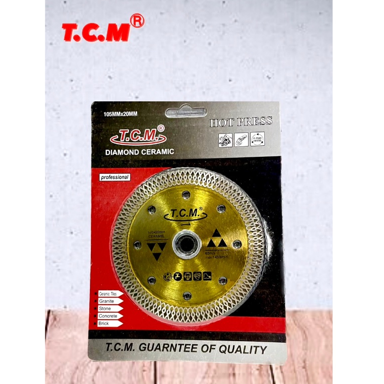 ใบตัดเพชร 4นิ้ว T.C.M. 2in1 ลายไทย ราคาต่อใบ ของแท้100% คมมาก