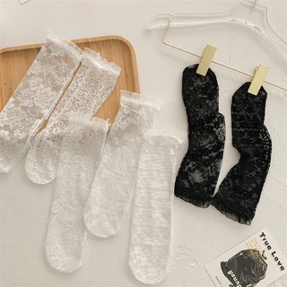 🧦พร้อมส่ง🥰ถุงเท้าลูกไม้เด็ก น่ารักมาก ลายเยอะ เซกซี่น่ารักๆ เกาหลีมาก