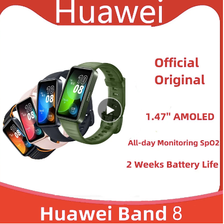 HUAWEI Band 8 Smart Band All-day Blood Oxygen 1.47'' AMOLED Screen Heart Rate Smartband 2 Weeks Batt