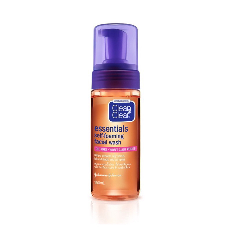 Clean & Clear Essentials Self Foaming Facial Wash โฟมล้างหน้า 150 ml