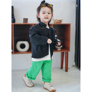 Littlebluelamb ⭐รองเท้าหุ้มข้อ "หนังแท้ " ❗ ขายดี : เด็กหัดเดิน (BBA22187) กันลื่น ซัพพอร์ตข้อเท้าได้ดีมาก