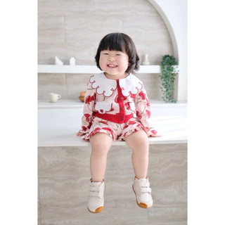 Littlebluelamb ⭐รองเท้าหุ้มข้อ "หนังแท้ " ❗ ขายดี : เด็กหัดเดิน (BBA22187) กันลื่น ซัพพอร์ตข้อเท้าได้ดีมาก