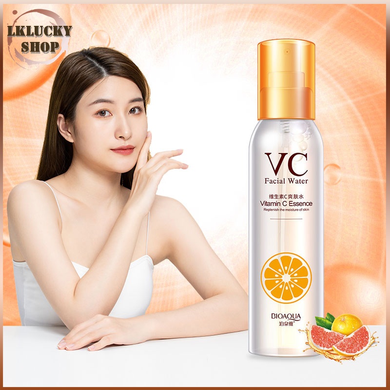BIOAQUA สเปรย์วิตามินซี VC Facial Water Vitamin C Toner 150ml สเปรย์ฉีดหน้าขาวเนียนใส รูขุมขนกระชับ ผิวอ่อนเยา(424)