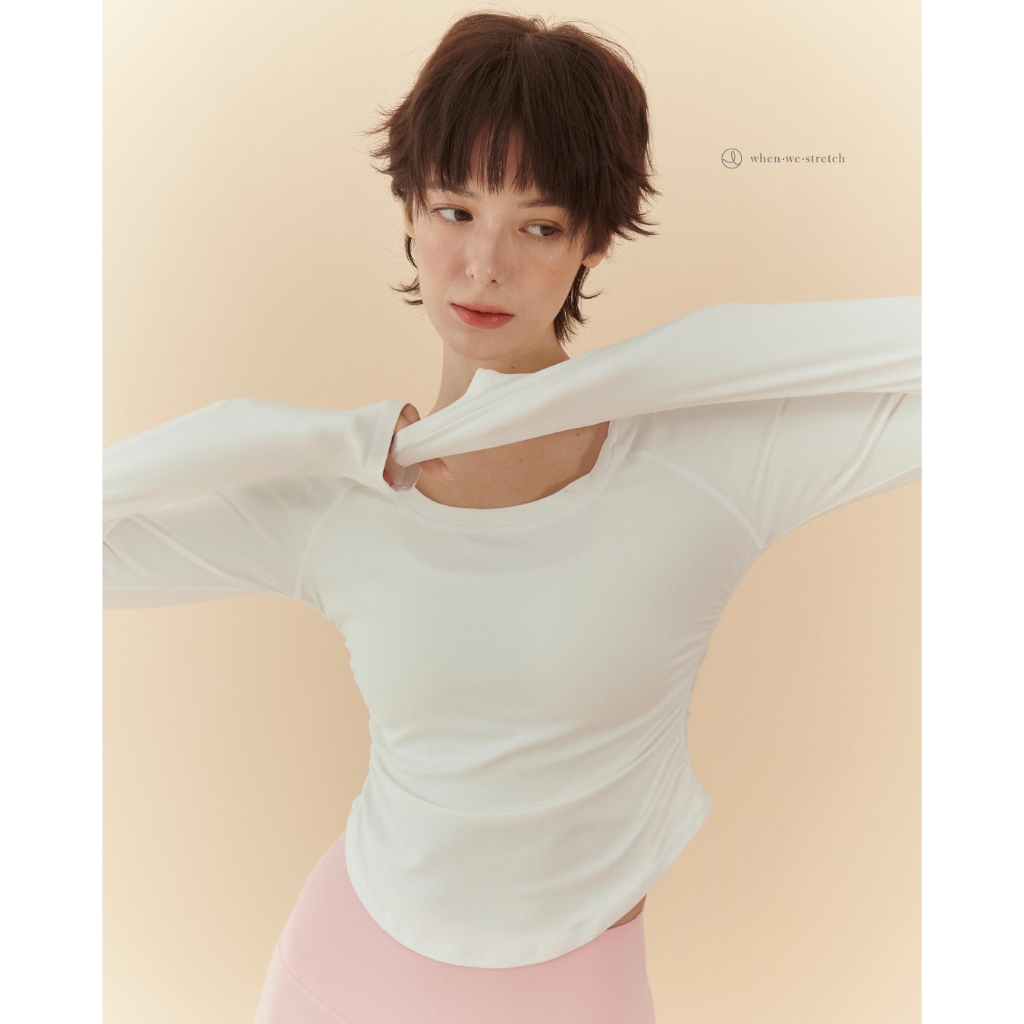 when.we.stretch - Wild Long Tee เสื้อยืดออกกำลังกายผ้า spandex อย่างดี