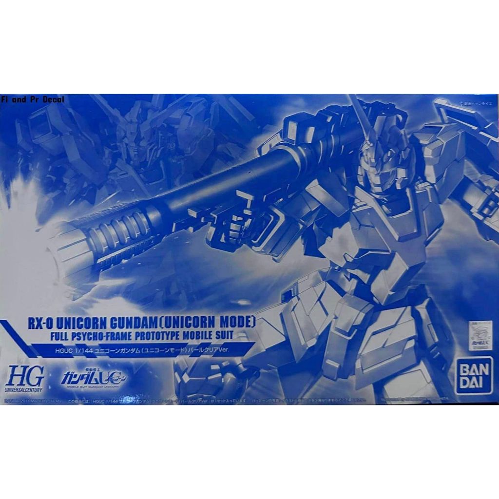 Hg 1/144 Unicorn Gundam Unicorn Mode Pearl Clear Ver.
