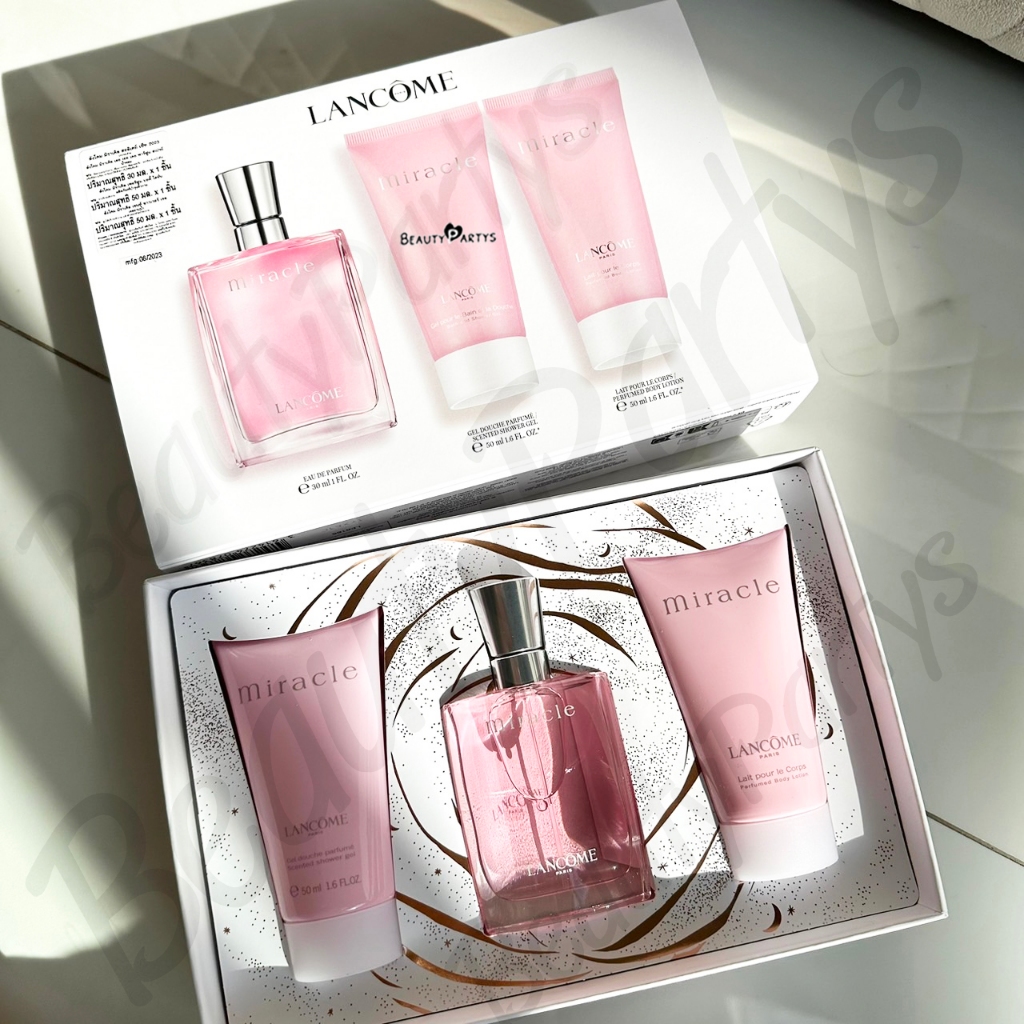 🌸 เซตน้ำหอม Lancome Miracle Gift Set (3 Items) สินค้าป้ายไทยของแท้ 🎉🎉