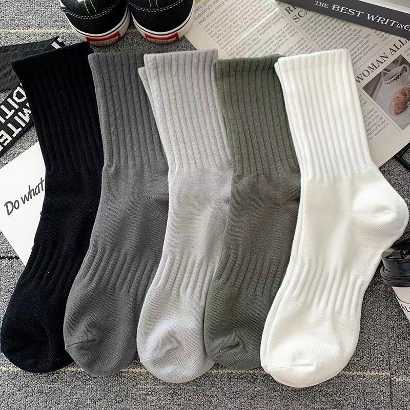 ถุงเท้าทำงาน สีพื้น ผ้านิ่ม ดูดซับเหงื่อ แฟชั่น สไตล์เกาหลีKorean breathable socks cotton socks solid color socks ราคา ถูกที่สุด ดีลบีเคเค แกลเลอรีภาพที่ 9