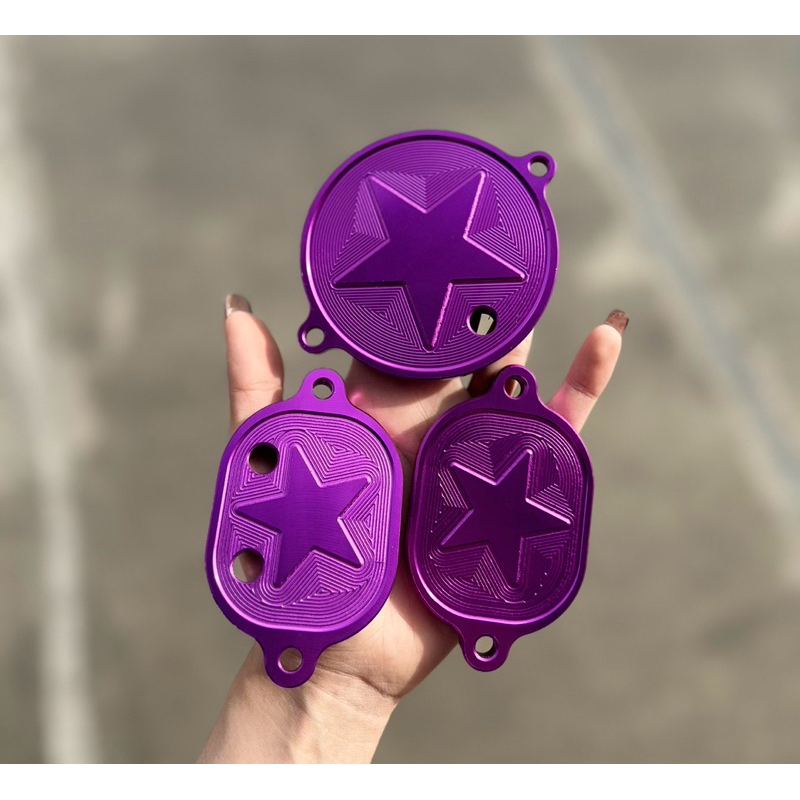 4 วาว งานกัดลายสวยๆ CNC ฝาวาวล์+ฝาแคม ครบชุด3ชิ้น 4วาวล์CNC ใส่เวฟ125R/w-125S/w-125บังลม/w-125เก่า มิเนียม ไดร์สี สีสด ราคา ถูกที่สุด ดีลบีเคเค แกลเลอรีภาพที่ 4