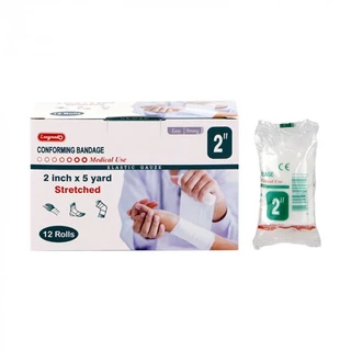 [ยกกล่อง] ผ้าก๊อซยืดพันแผล Longmed Conforming Bandage 1 กล่อง 12 ม้วน เลือกขนาด 2 3 4 6 นิ้ว