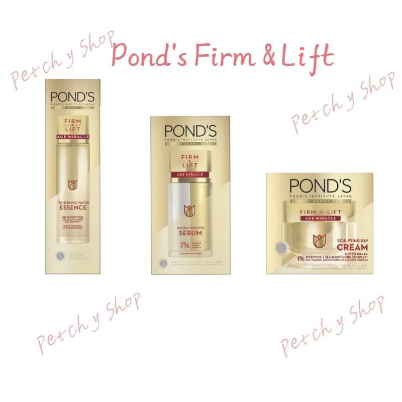 ถูก🔥 POND'S Firm & Lift Age Miracle Double Booster Serum 30g./Tightening Water Essence 120ml./sculpt