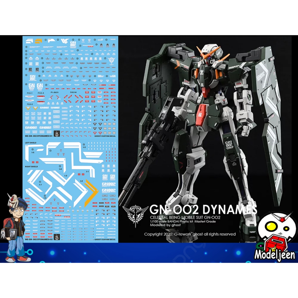 (Ghost-Decal) Water Decal 031 MG1/100 Gundam Dynames