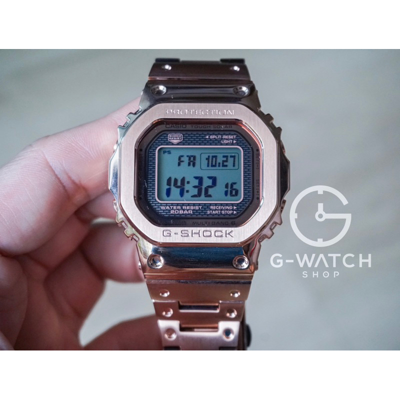 CASIO G-SHOCK Rose Gold Full Metal GMW-B5000GD-4, GMW-B5000GD-4A, GMW-B5000D, GMW-B5000 Bluetooth กร