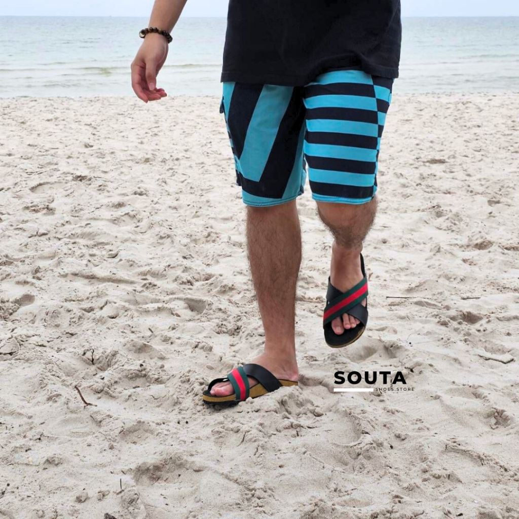 The Uchiwa - Souta รองเท้าแตะแบบสวม รุ่นดำแดง แดงเขียว >> ไซส์ 35-45 *ลด1ไซส์*