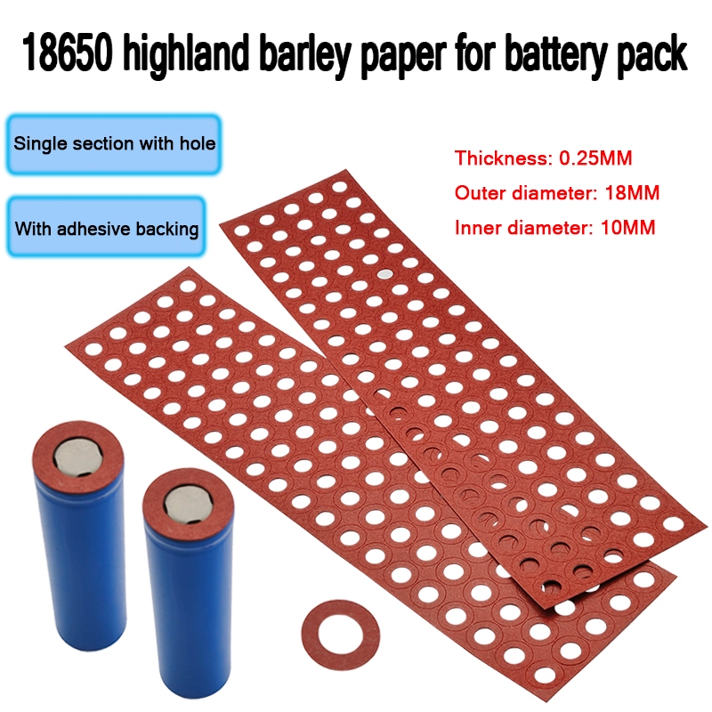ปะเก็นฉนวนขั้วบวกแบตเตอรี่ลิเธียมไอออน 100 ชิ้นแหวนฉนวนสำหรับ 18650 Series