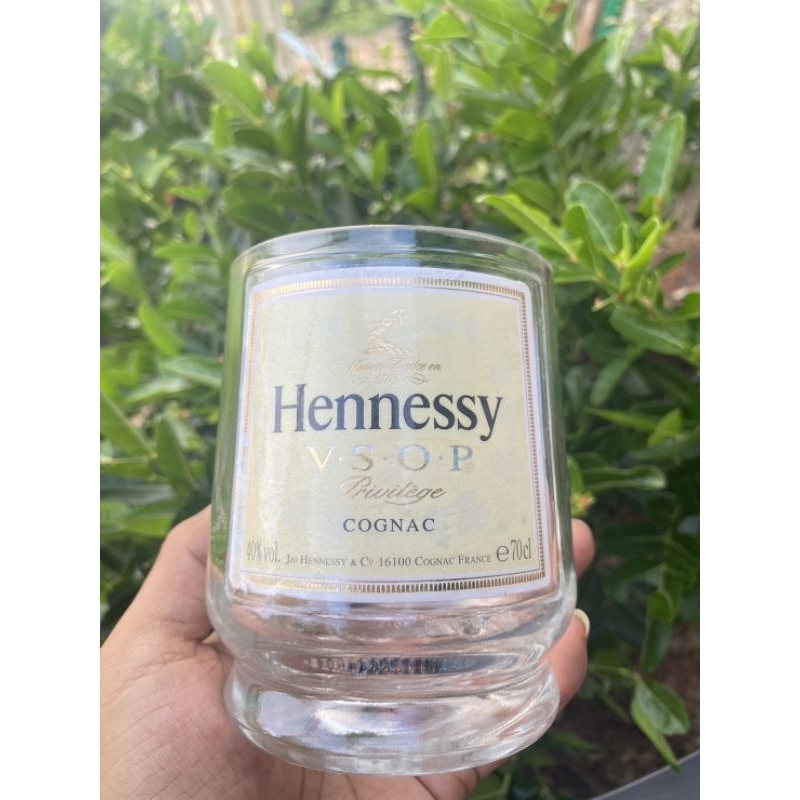 แก้ว hennessy VSOP ตัดจากขวด