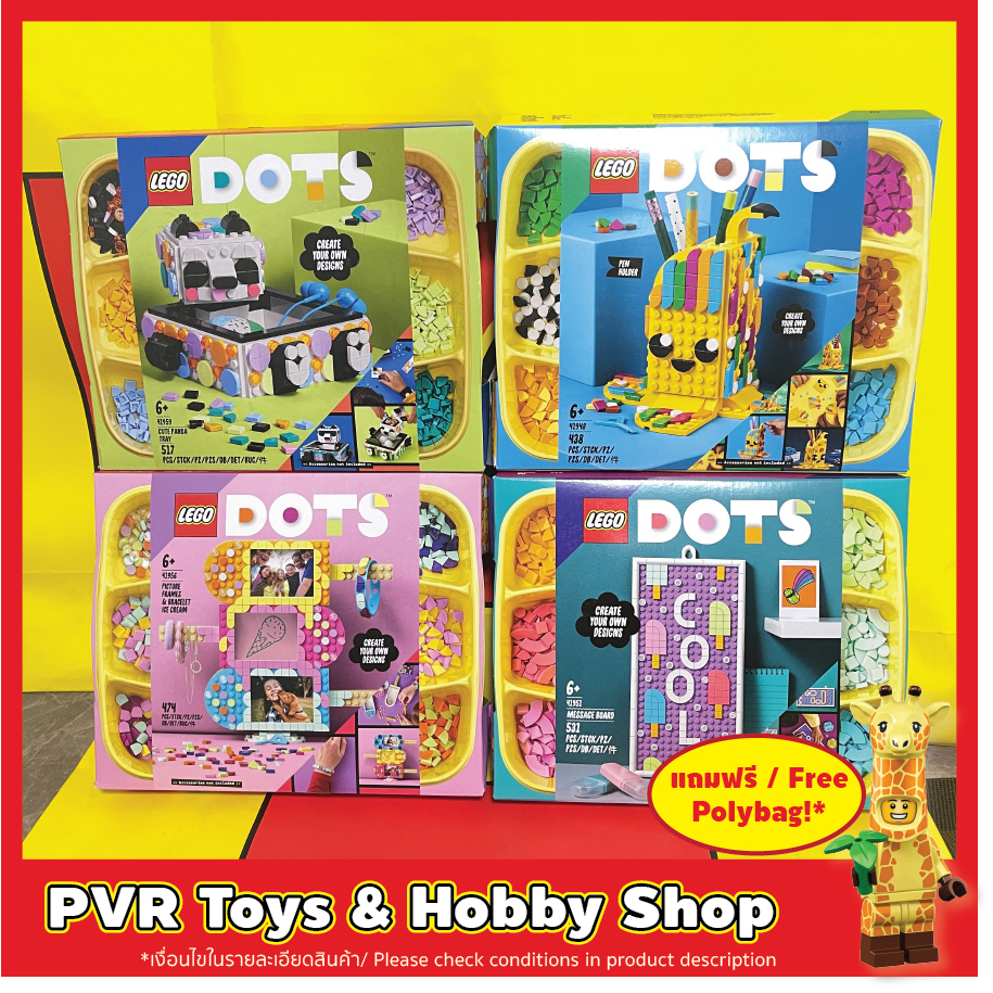 Lego 41948 41951 41956 41959 DOTS Cute Banana Pen Holder Message Board Ice Cream Picture Frames & Br