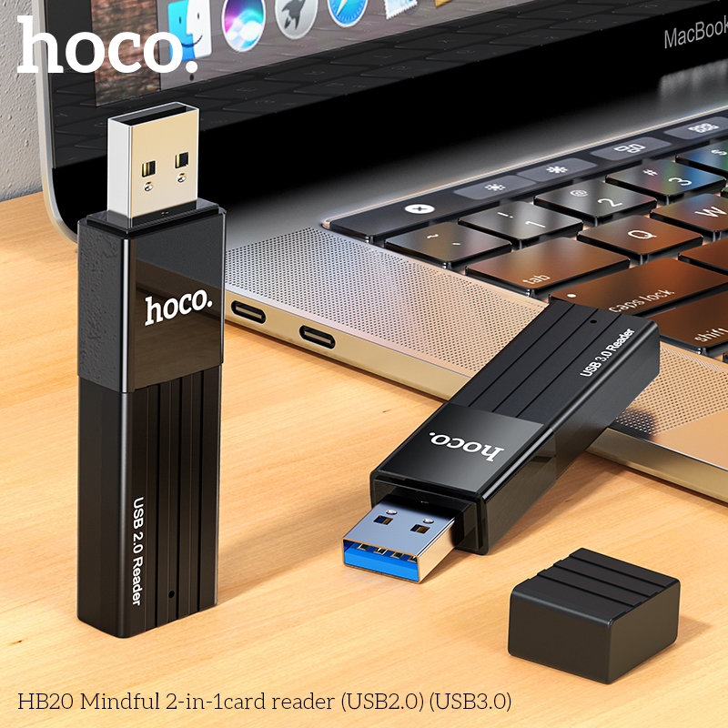 HOCO 2in1 CardReader ตัวอ่านการ์ด ใช้สำหรับ SD TF Micro card USB3.0/USB2.0 High-speed รองรับ2TB Speed 5Gbps/480mbps HB20 - รูปที่ 5