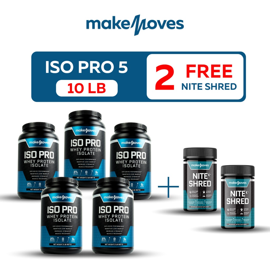 ISO PRO Whey Protein Isolate MakeMoves (Iso Pro 5 with free 2 Nite Shred)