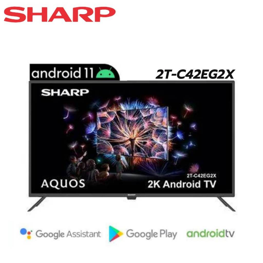 SHARP Smart TV Android V11 Full HD ชาร์ป 42นิ้ว รุ่น 2T-C42EG2X ประกันศูนย์ชาร์ปไทย