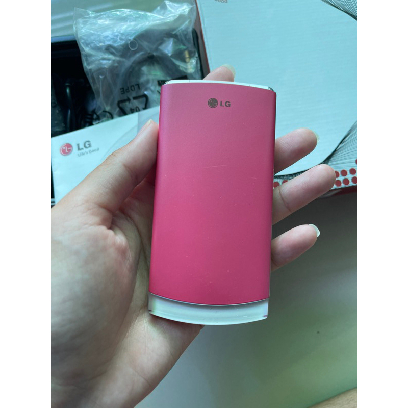 โทรศัพท์มือถือฝาพับ LG Lollipop GD580 สีชมพู รองรับภาษาไทย ใส่ซิมไทยได้