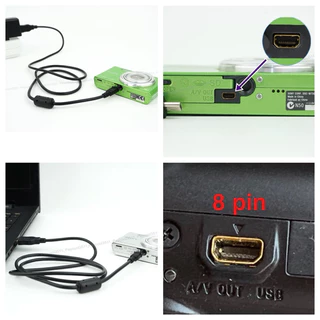 สายชาร์จกล้องดิจิตอล Sony Cybershot Dsc - W800 W810 W830 สำหรับรุ่นรูเล็ก 8 Pin
