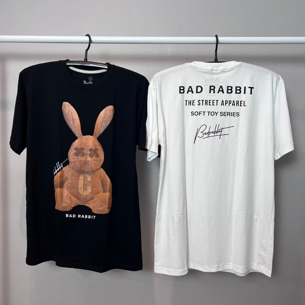 เสื้อยืด เสื้อยืดไซส์ใหญ่ รอบอก 36-68 นิ้ว THE STREET ลาย bad rabbit ผ้าคอตตอนแท้100% สินค้าพร้อมส่ง