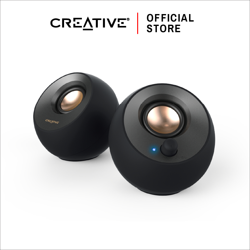 CREATIVE SPEAKER Pebble V2 Speaker 2.0 ลำโพงสไตล์มินิมอล ใช้พลังงานผ่านช่อง USB-C ลำโพง 2.0
