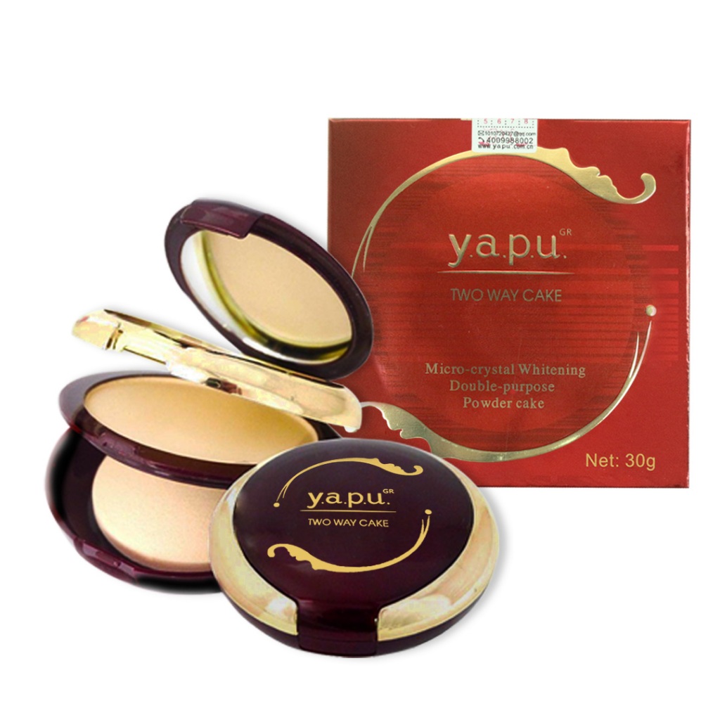 YAPU two way cake แป้งพัฟตลับแดง สองชั้น มีกระจกในตัว ติดทนยาวนาน ควบคุมความมัน
