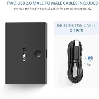 UGREEN USB 2.0 Sharing Switch 2x1 Black รุ่น 30345