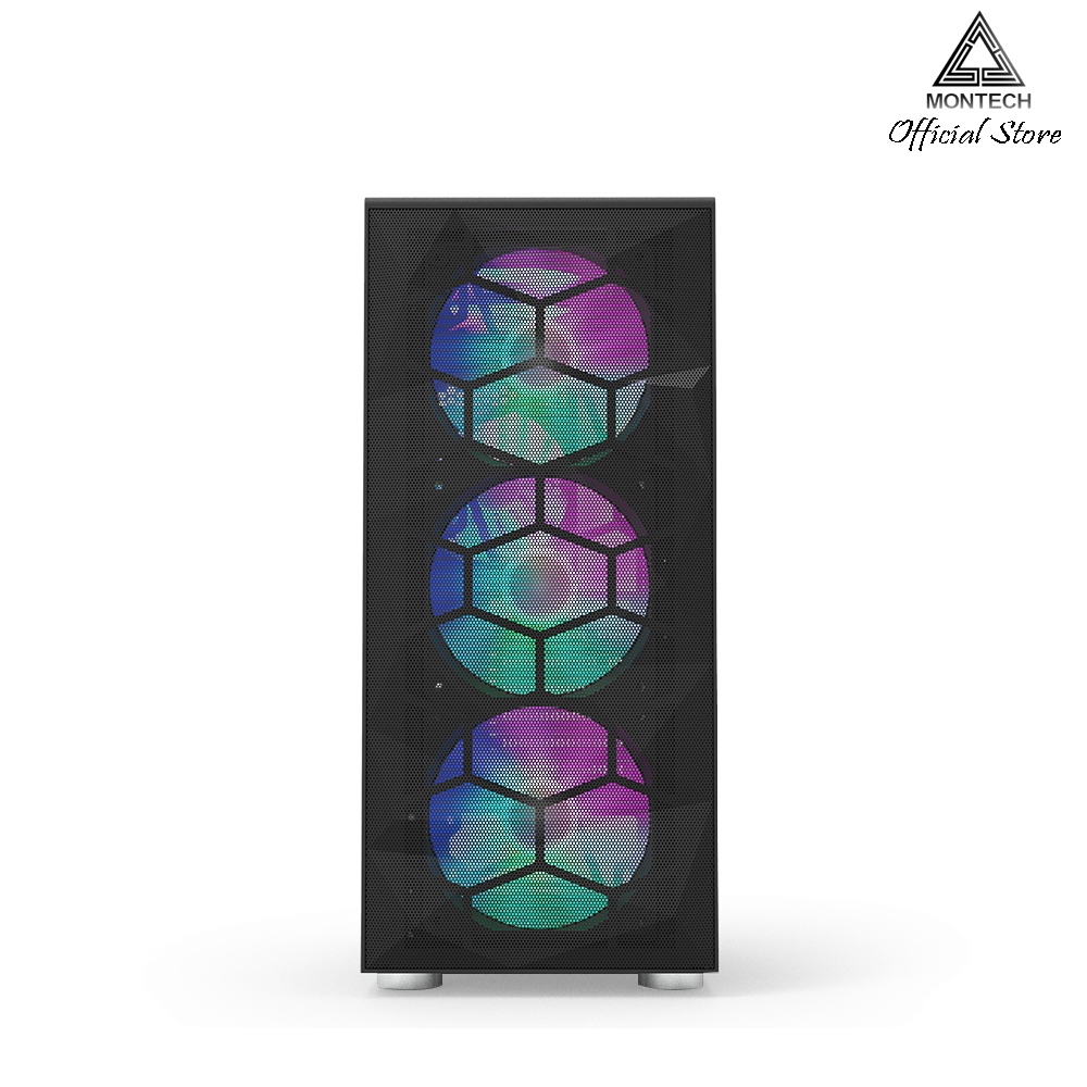 CASE MONTECH X3 MESH RGB BLACK