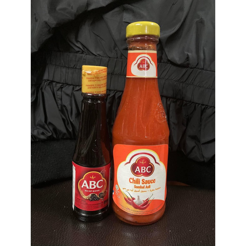 (พร้อมส่ง)แพ็คคู่ ซอสพริก ABCคู่กับซีอิ๊วหวานอินโดABC (Chili Sauce Sambal Asli ขนาด395g with ABC Kec