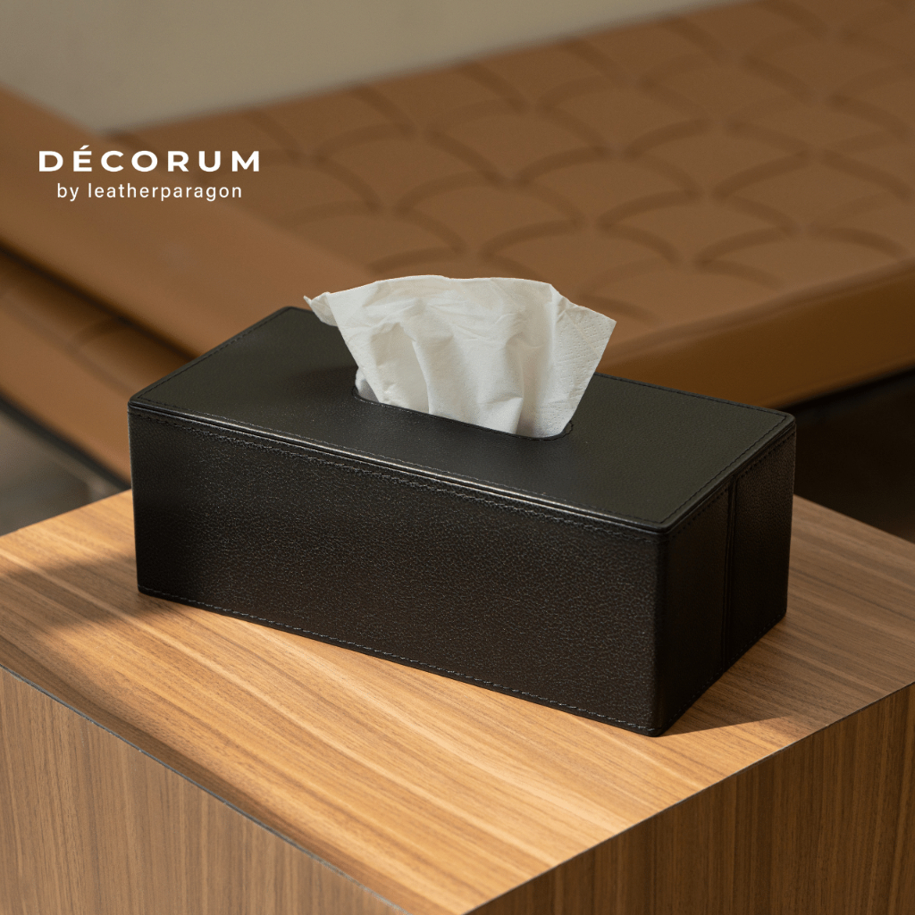 Decorum - Rectangular Tissue Box - กล่องหนังใส่ทิชชู่ ตกแต่งบ้าน โรงแรม