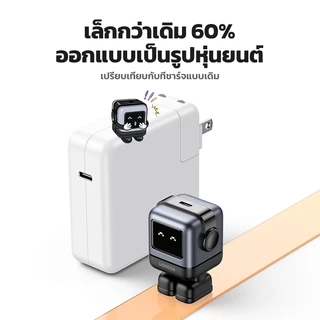 UGREEN รุ่น CD361 RoboGaN 65W Charger หัวชาร์จหุ่นยนต์ หน้าจอ LCD 3 Ports USB-Cx2/Ax1 หัวชาร์จ Robot